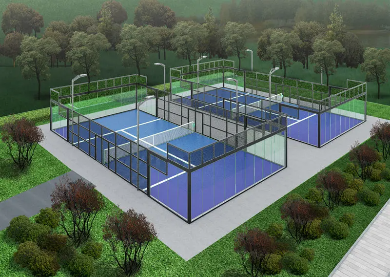 Professional paddle tennis court fence protective cage outdoor fitness sport equipment wholesale manufacture