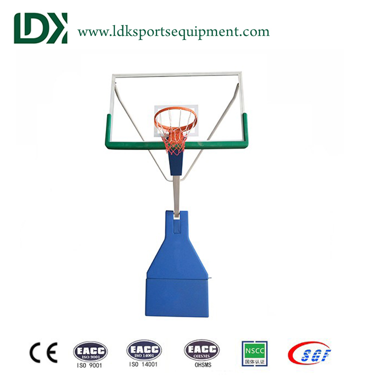 Precio barato de baloncesto portatil sistema hidráulico ajustable, aro de baloncesto