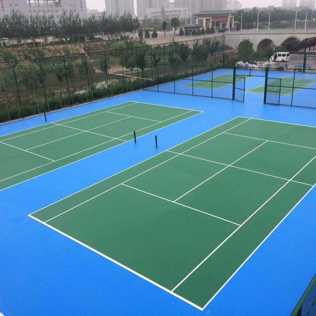 Indoor/Outdoor Sports Court Equipment Tennis/Basketball/Soccer Court Flooring Silicon PU Tennis Courts