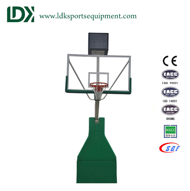 Indoor basketball equipment with indoor basketball goal pole systems
