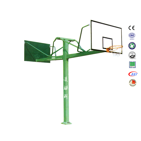 Basketball pole height basketball stand with basketball rim for school