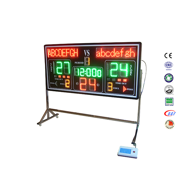 Top venta de baloncesto marcador con reloj de tiro para la competencia de baloncesto