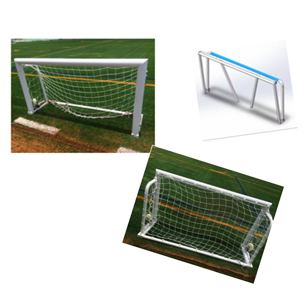 Top quality moving portable full size soccer goals for sale