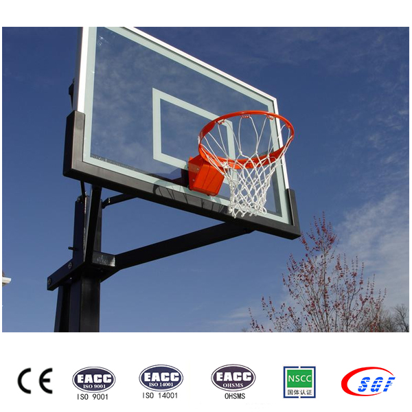 Top venta de altura ajustable, soporte del baloncesto en terreno soporte del baloncesto