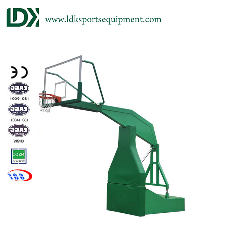 Aluminum portable basketball hoop pole mount basketball system