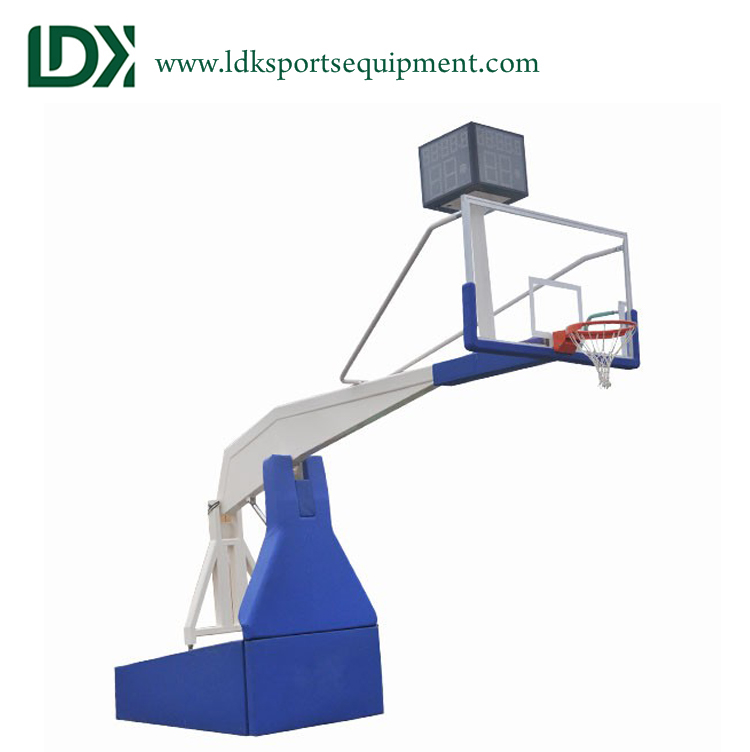 Height adjustable basketball goal basketball ring and stand