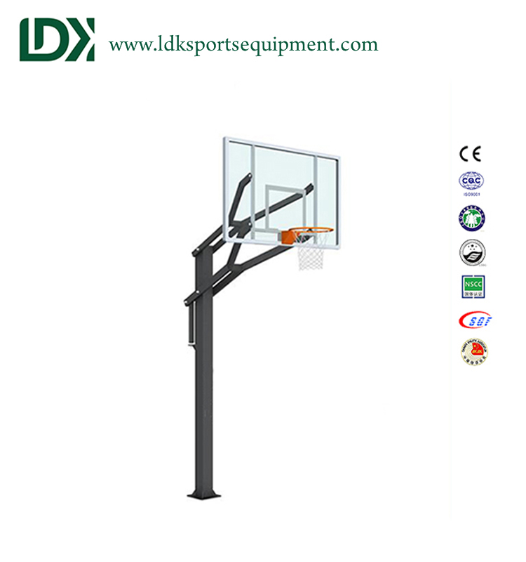 Best outdoor in ground basketball system cheap custom