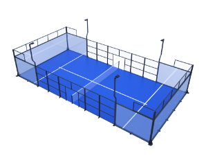 LDK Sports Equipment Panoramic Padel Tennis Courts with roof artificial grass Tennis Court Hot Sale In Worldwide