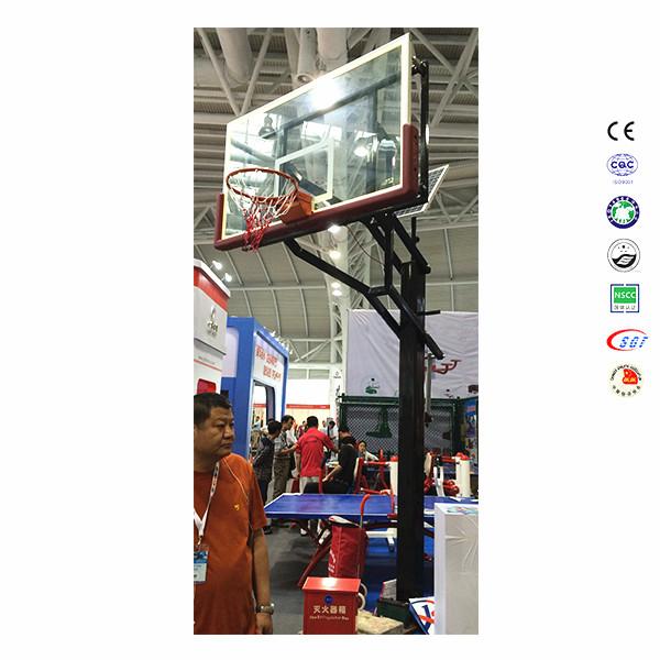 Hot height adjustable basketball pole underground basketball stand