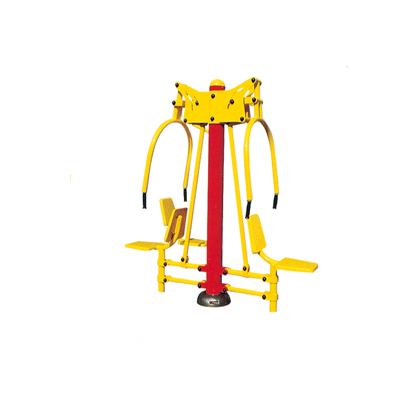 Senior oriented double sit pusher outdoor park fitness equipment