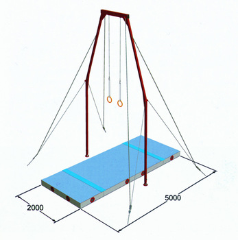 Gymnastics mats flying ring landing mats system