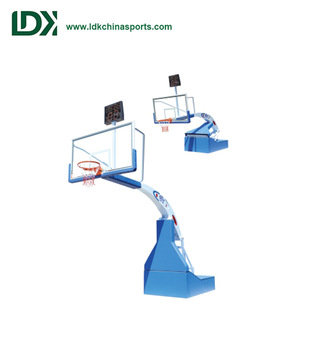 Indoor Tempered Glass Basketball Backboard Portable Folding Hydraulic Basketball Hoops