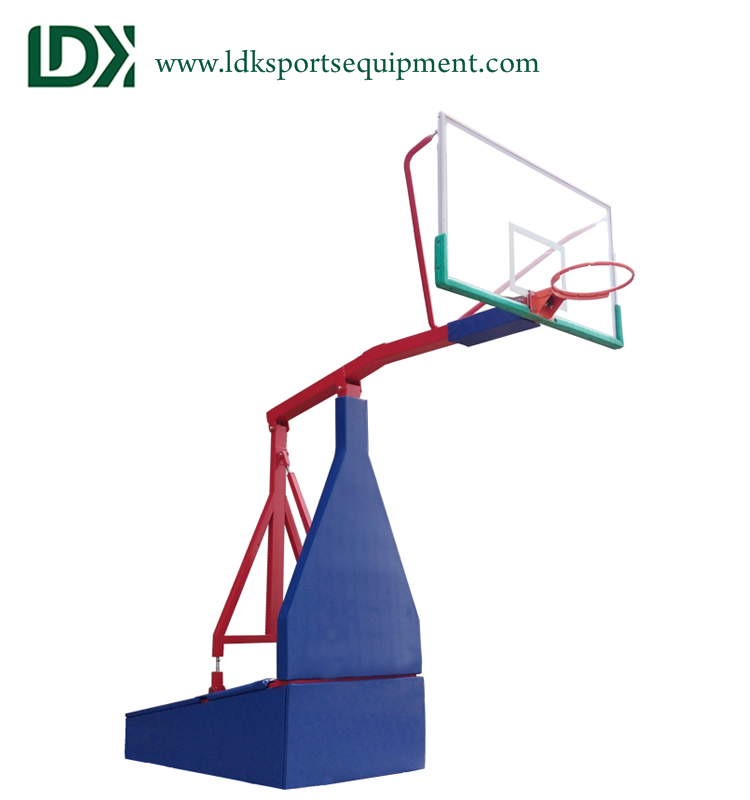 Hydraulic Adjustable Basketball System Portable Basketball Stand With Wheels 