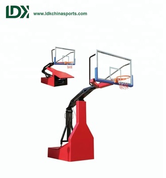 FIBA standard spring assisted cheap basketball stand foldable
