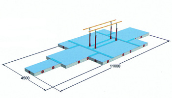 Gymnastics parallel bars landing mats system for sale