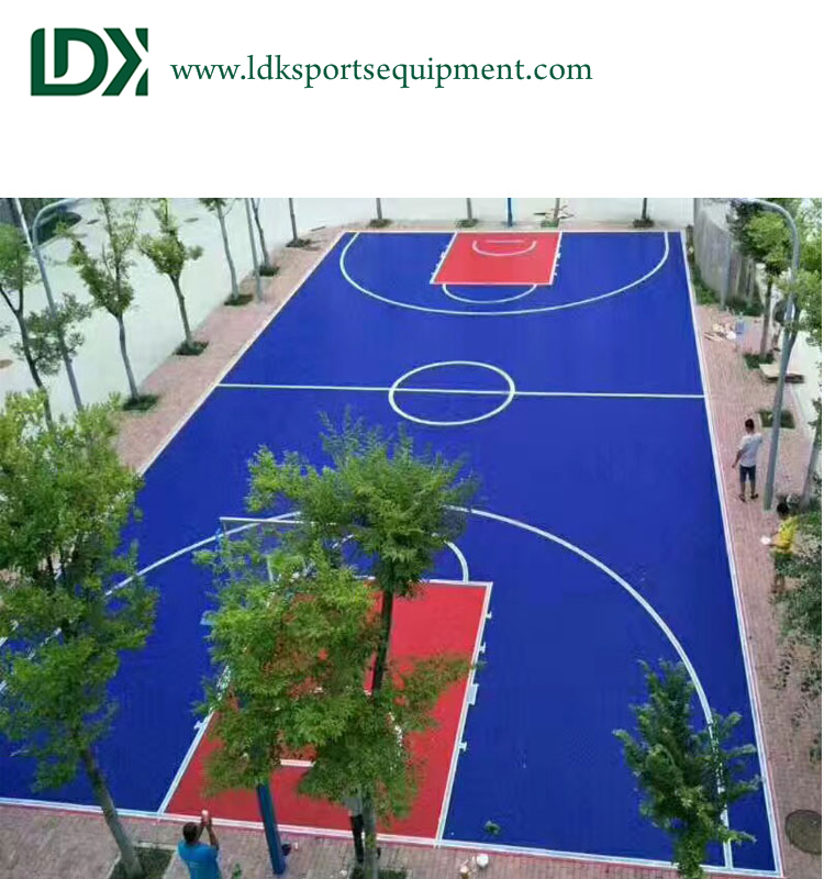Hot Sale Outdoor Plastic Basketball Floor For Custom