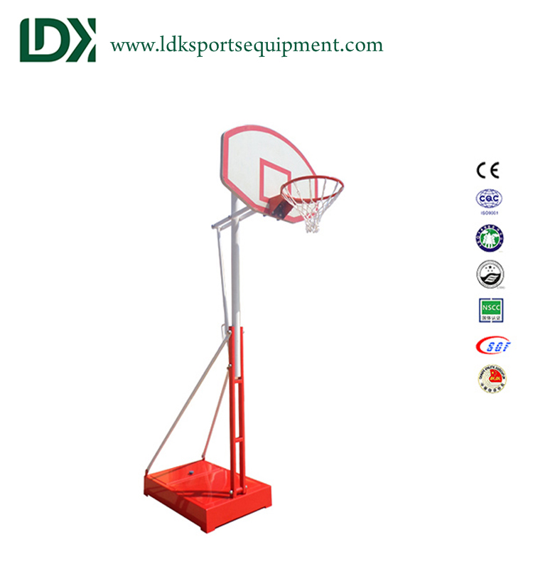 Height adjustable basketball hoop and basketball backboard