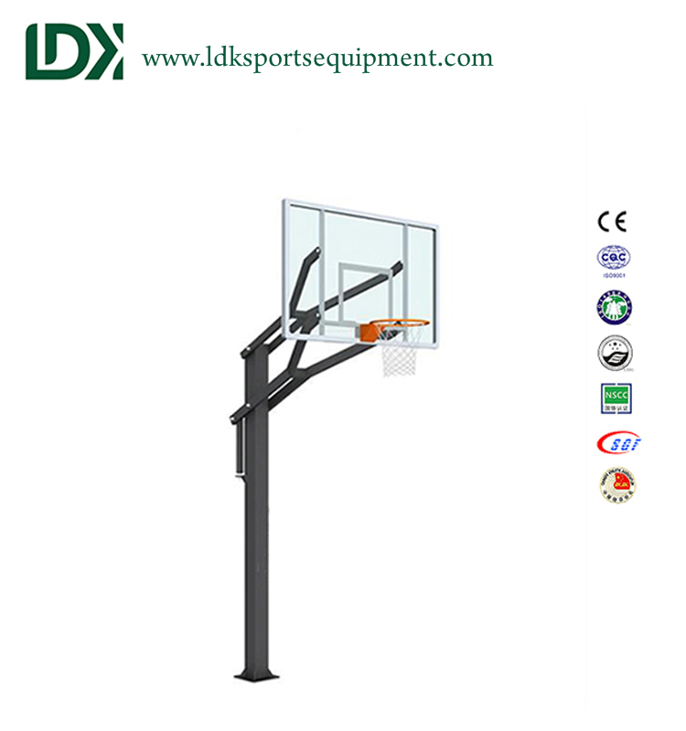 Certified in ground adjustable basketball hoop