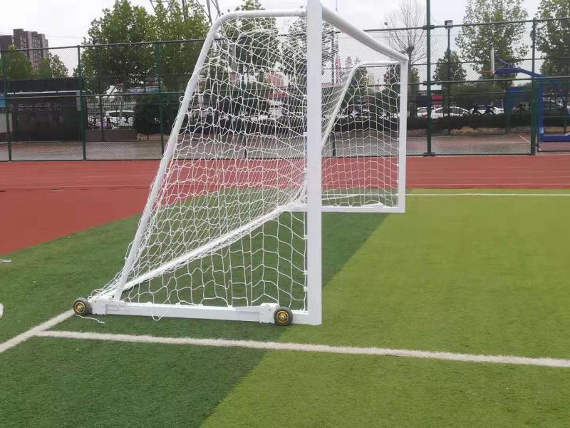 Aluminum Movable Full Size Football Goals Portable Soccer Goals