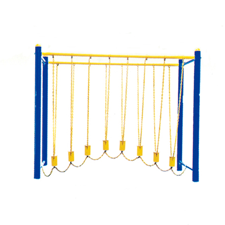 Outdoor park fitness equipment galvanized steel pipe chain bridge 
