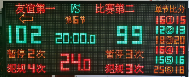 Medium sized multifunctional electronic scoreboard  (6-game score)