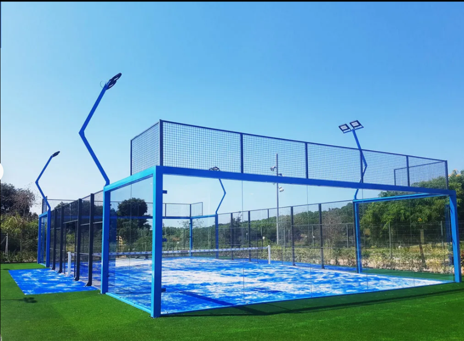 Customize Full Panoramic Outdoor Padel Court with Roof Indoor Cancha Manufacturers Wholesale Mobile LED Lamp Tent Sports Equipment Padel Tennis Court for Sale