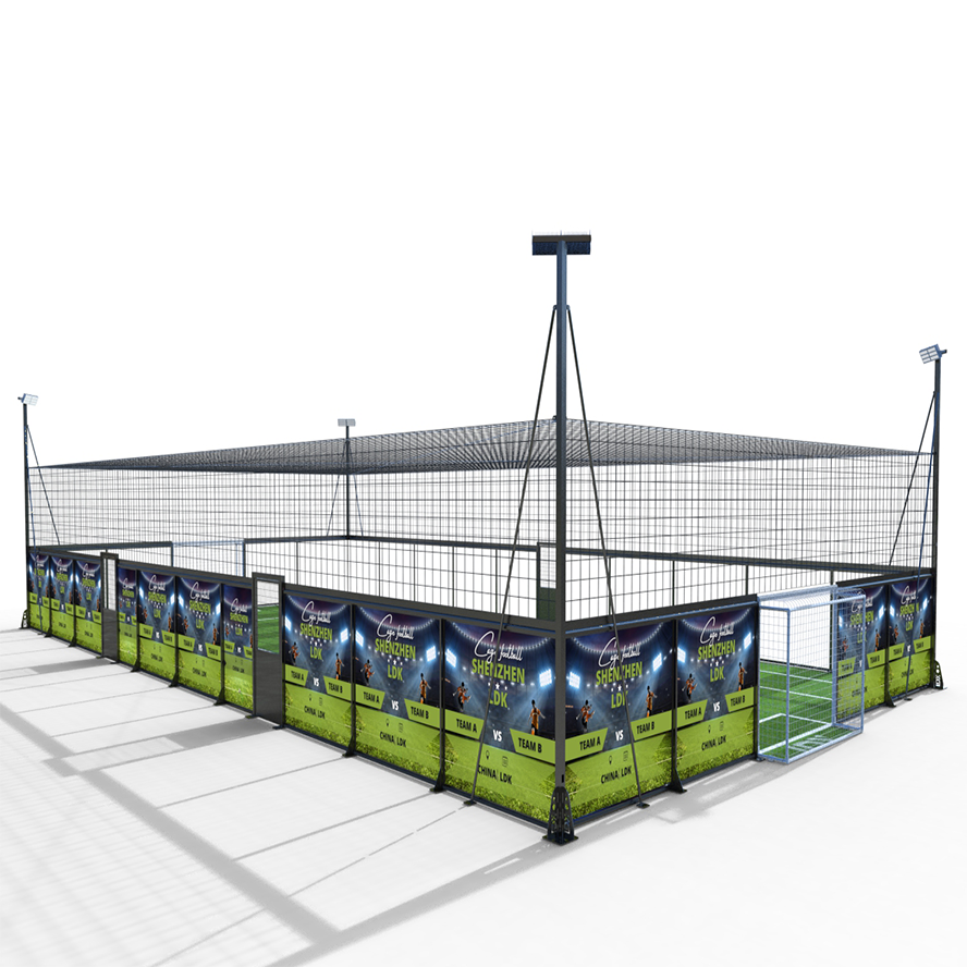 Sports Arena LED Protective Cage High Strength Court Netting Soccer Field Enclosure with Installation Service