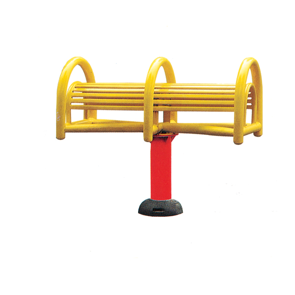 Outdoor exercise equipment waist and back stretcher for garden community