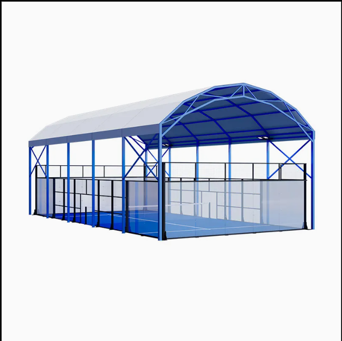 Hot Sell Padel Court New Design LDK Padel Panoramic Sport Paddle Tennis Court With Roof for Sports Centers