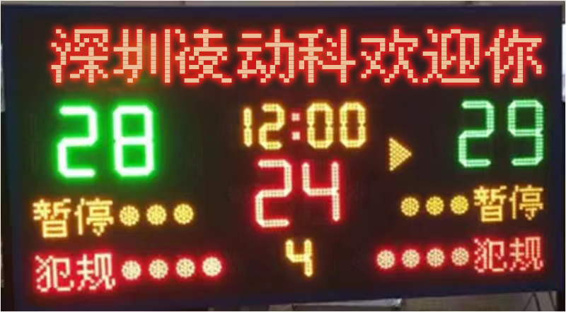 Medium electronic scoreboard