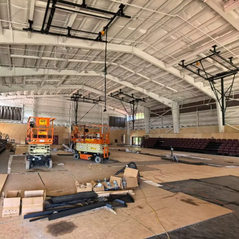 Electrically Adjustable Ceiling-Mounted Basketball Hoop - Tempered Glass Backboard & Foldable Stand