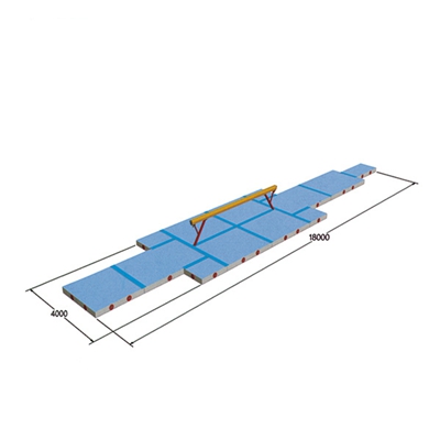 Balance beam landing mat system