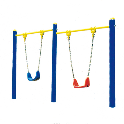 Popular children outdoor entertainment equipment two seat swing