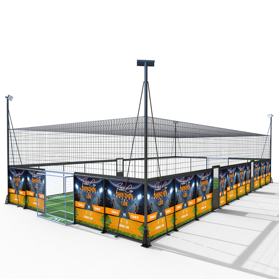 Custom High Strength Led Enclosure for Soccer Fields & Sports Venues  Protective Netting with Lighting Brackets Easy to Install