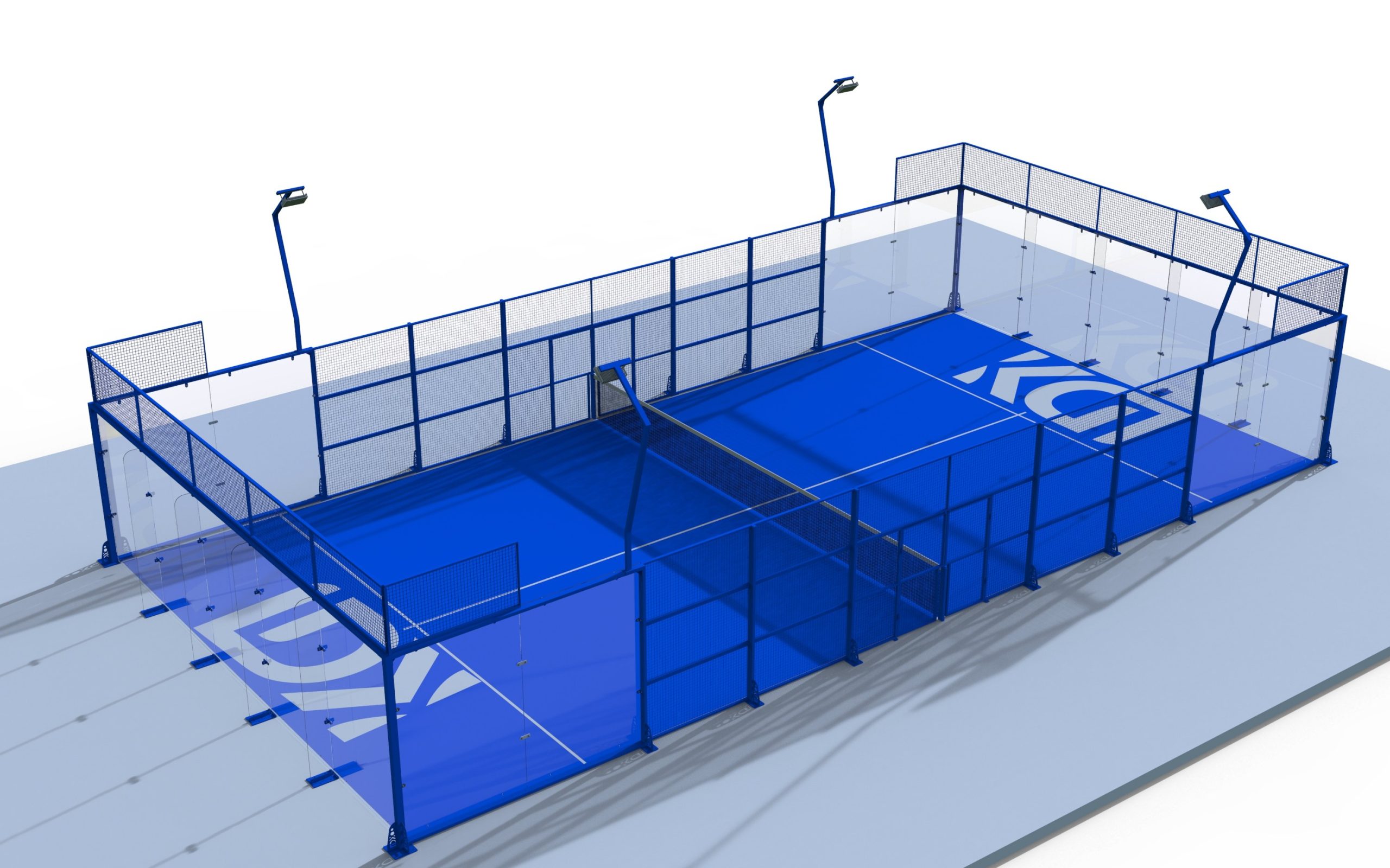 Glass Stud Type Padel Court 3C Certified Tempered Glass Countersunk Hole Glass Panel Sports Center Padel Facility