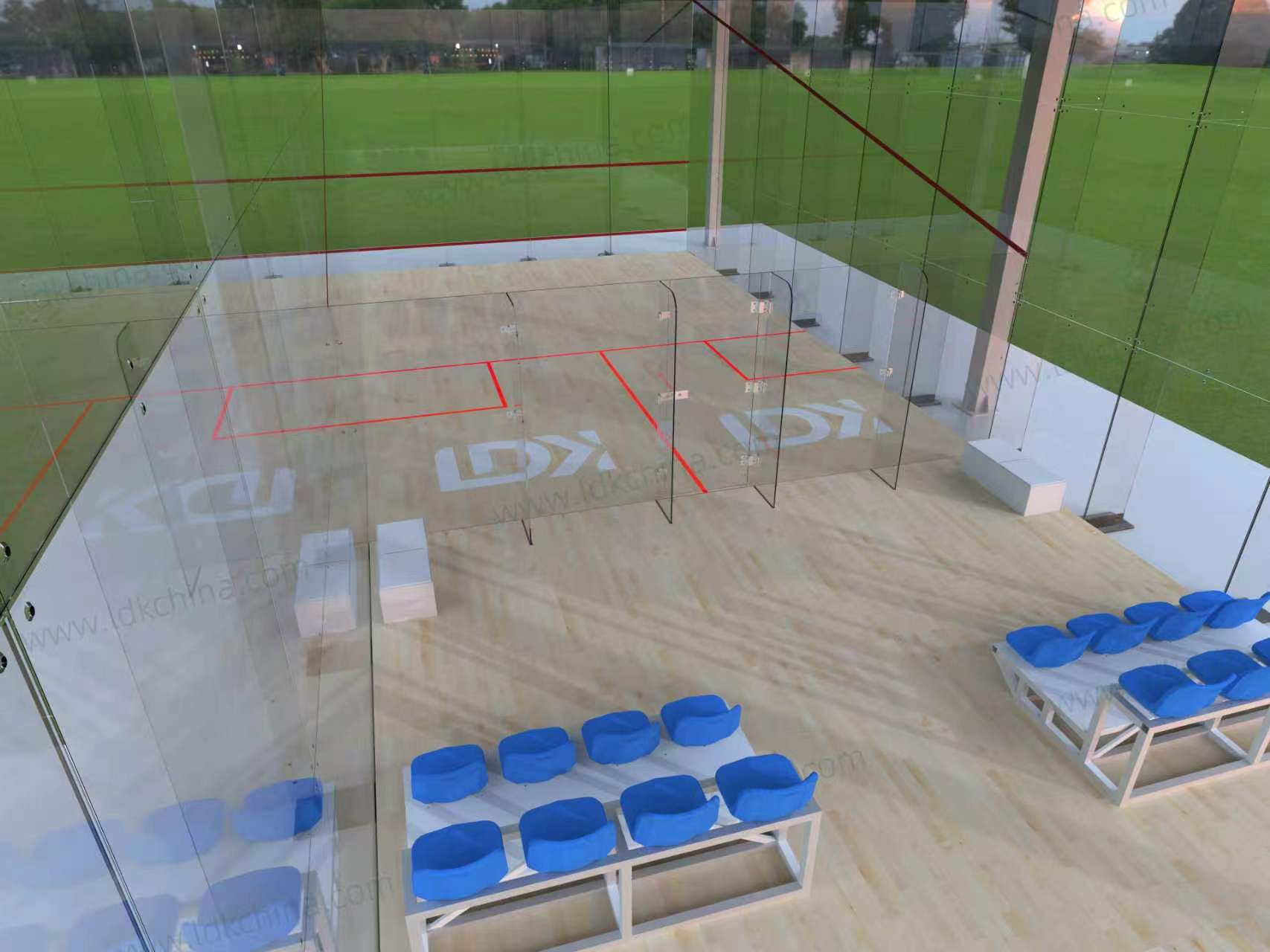 Outdoor Glass Squash Court Manufacturer Complete Squash Court Solution