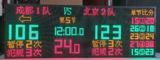 Medium sized multifunctional electronic scoreboard (5-game score)