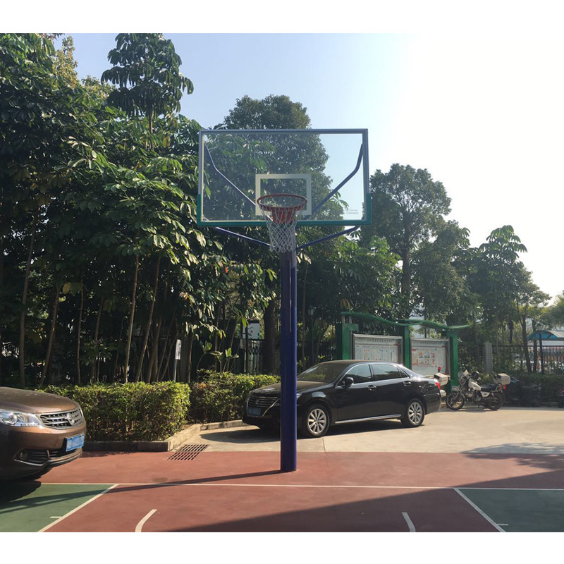 In ground tempered glass backboard basketball hoop stand basketball post size