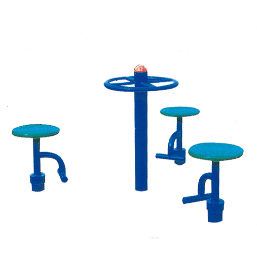 Outdoor fitness equipment sitting triple waist twister for body building