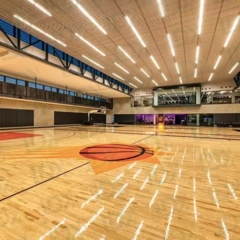 Top – Notch High – End Hard Maple Sports Wooden Floor for Indoor Basketball Competitions – FIBA Certified