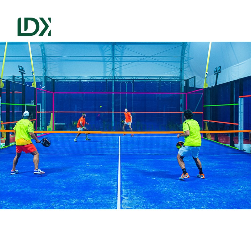 Customizable Indoor Glowing Padel Court LED Integrated Surface & Personalized Options for Commercial Use