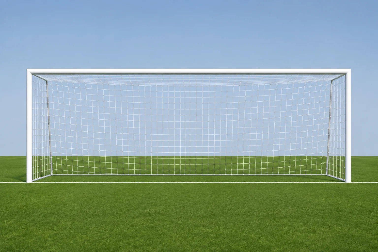 Full-size football goal front elevation