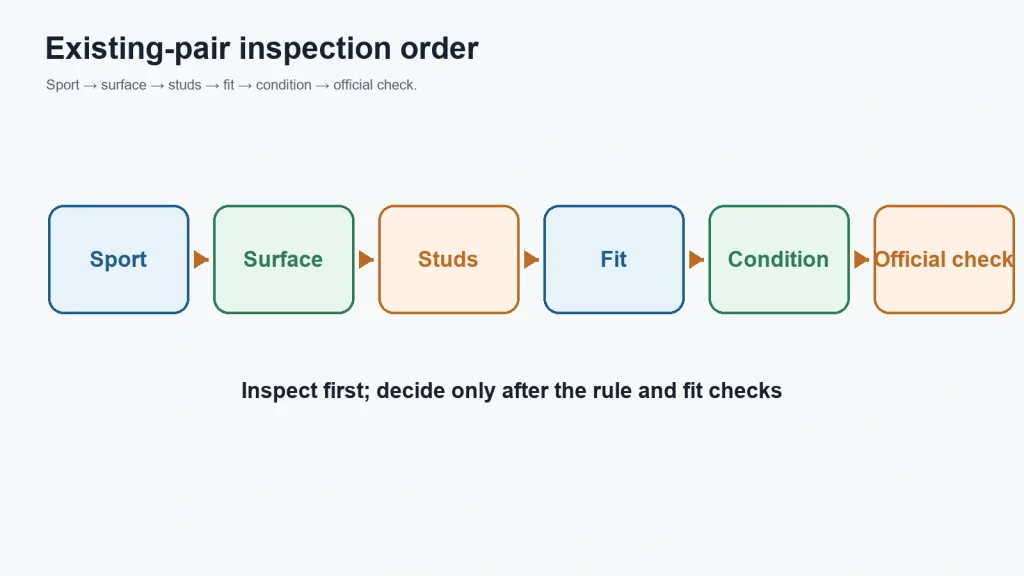 Existing sports boot inspection sequence diagram