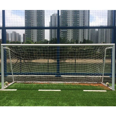Folding portable aluminum football goal with wheels designed for multi-use pitches and training facilities