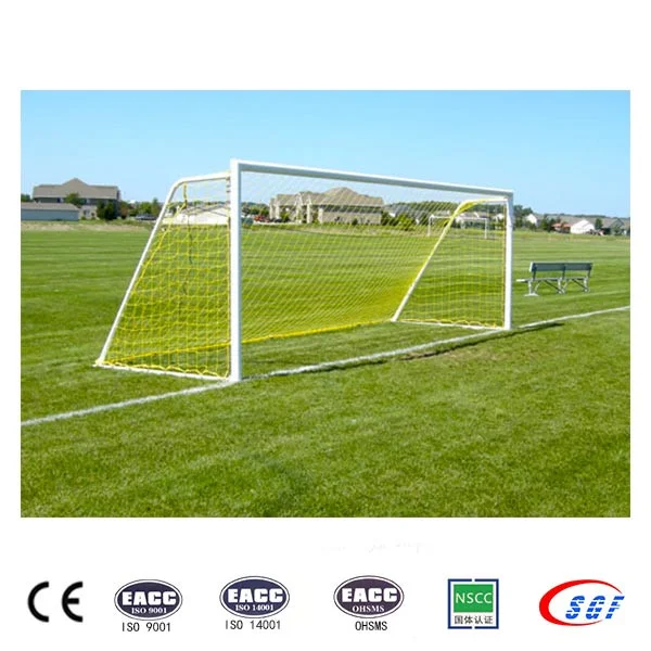 LDK durable sports equipment soccer goal installed on an outdoor synthetic turf football pitch