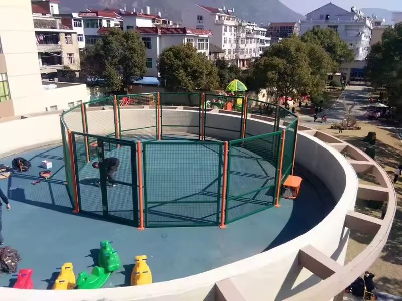 Modular panna cage football stadium enclosure for small-sided drills and technical training