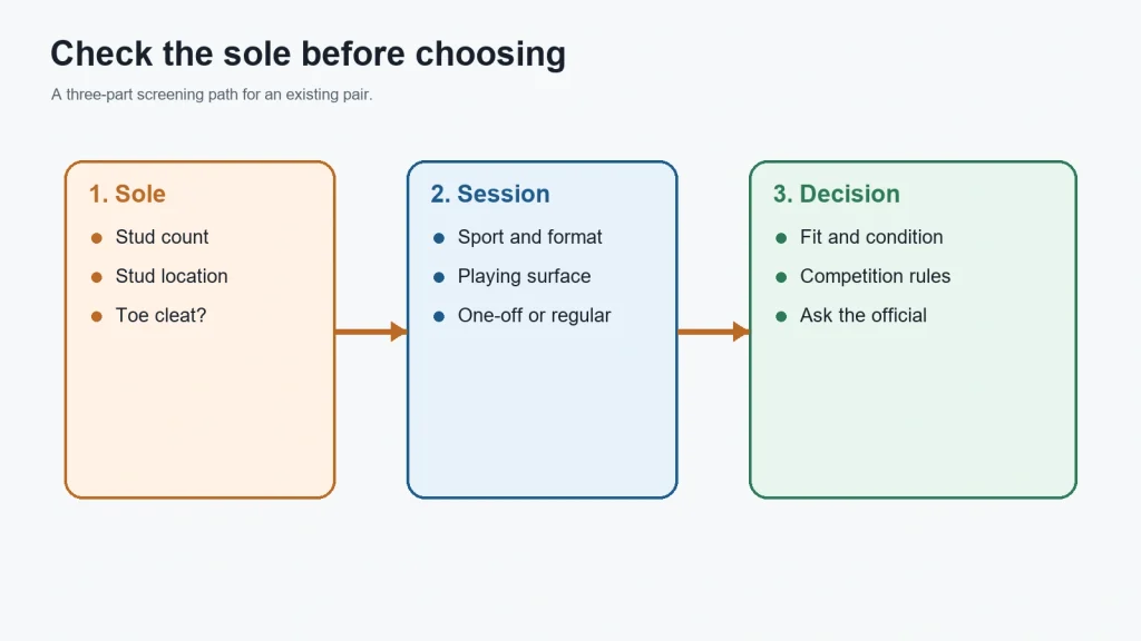 Boot sole and session check infographic