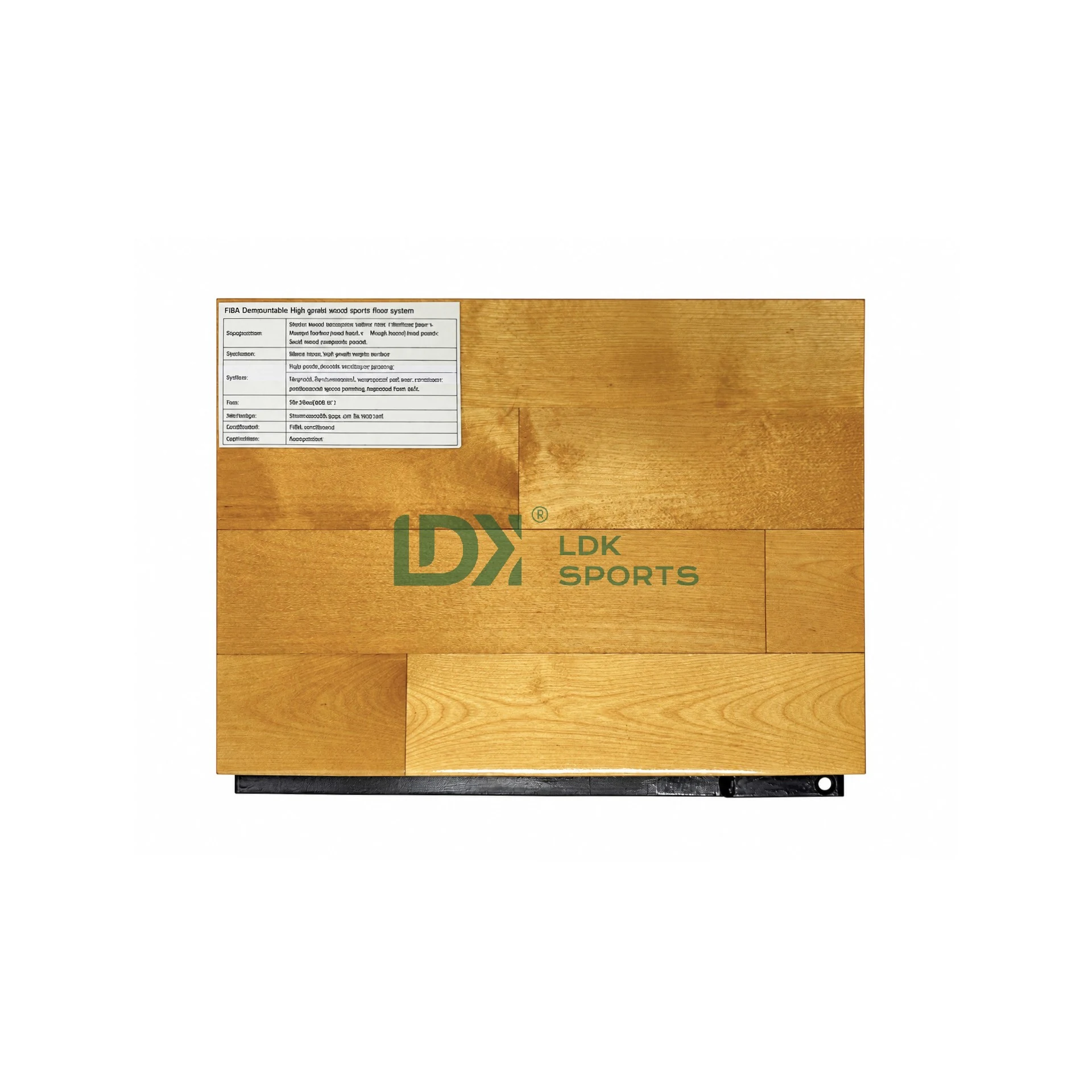 Hover or focus to enlarge Top view of the hardwood surface on the LDK25W03 sample