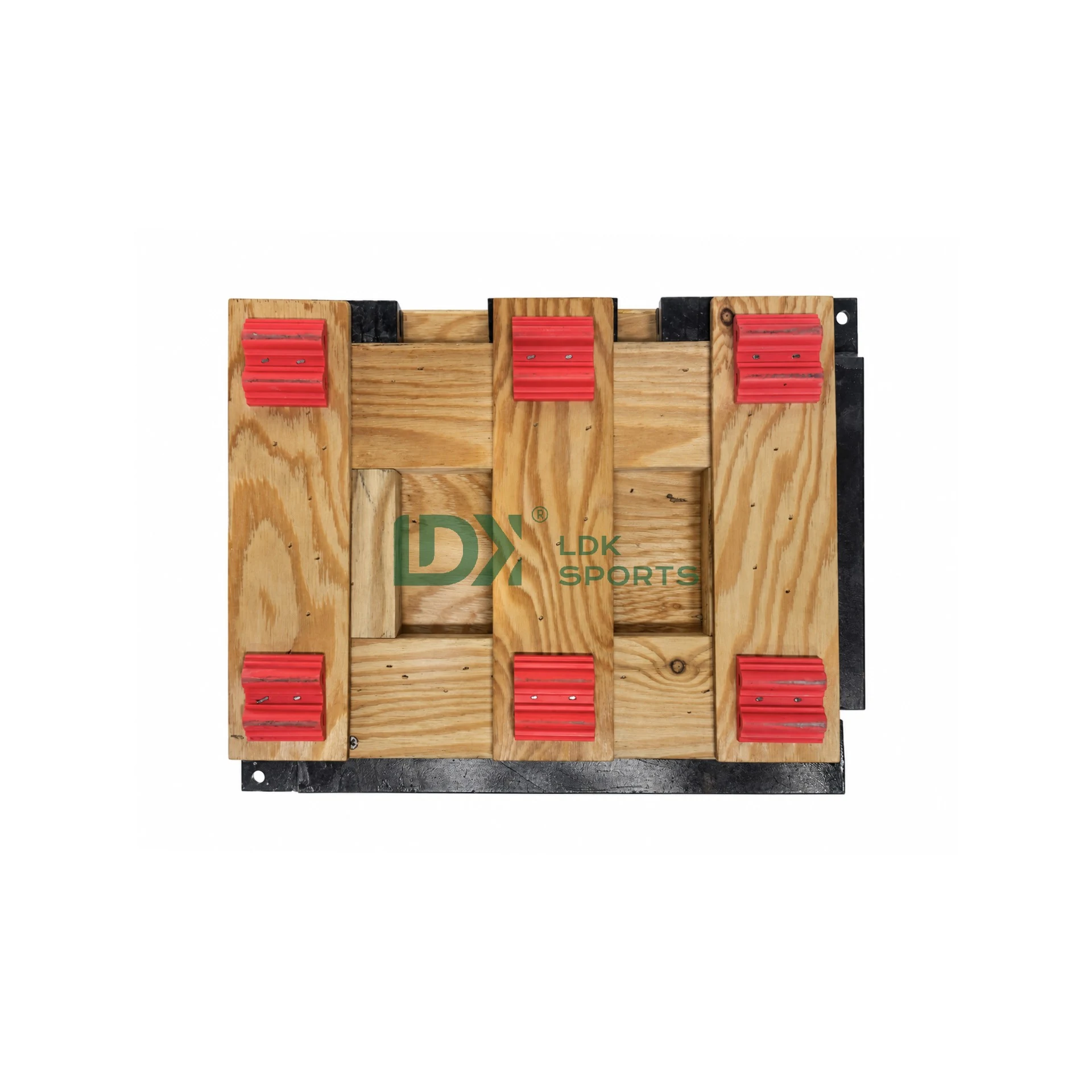 Hover or focus to enlarge Underside view of the LDK25W03 sample showing timber supports and pads