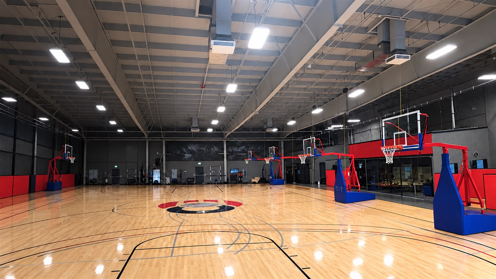 Basketball court and sports wood floor project